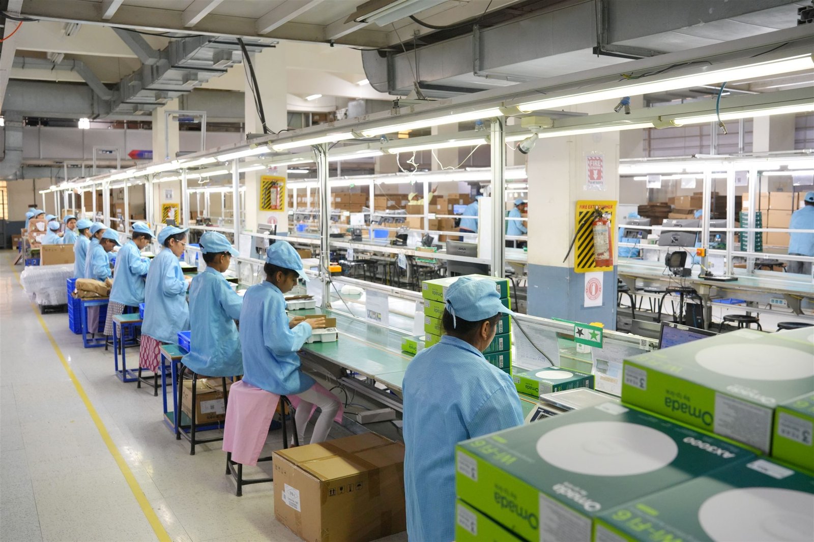 PCT electronics assembly line in operation